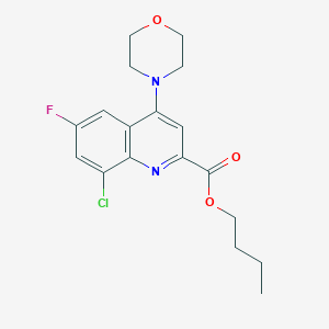 molecular formula C18H20ClFN2O3 B8127780 Butyl 8-chloro-6-fluoro-4-morpholinoquinoline-2-carboxylate 