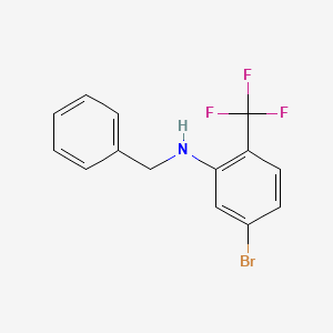 molecular formula C14H11BrF3N B8127832 N-benzyl-5-bromo-2-(trifluoromethyl)aniline 