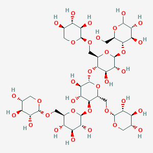 molecular formula C39H66O33 B8127850 Xyl(a1-6)Glc(b1-4)[Xyl(a1-6)]Glc(b1-4)[Xyl(a1-6)]Glc(b1-4)Glc 