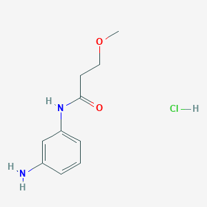 molecular formula C10H15ClN2O2 B8127884 N-(3-Amino-phenyl)-3-methoxy-propionamide hydrochloride 