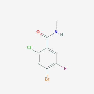 molecular formula C8H6BrClFNO B8127897 4-Bromo-2-chloro-5-fluoro-N-methylbenzamide 