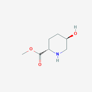 molecular formula C7H13NO3 B8127916 (2S,5R)-Methyl 5-hydroxypiperidine-2-carboxylate 