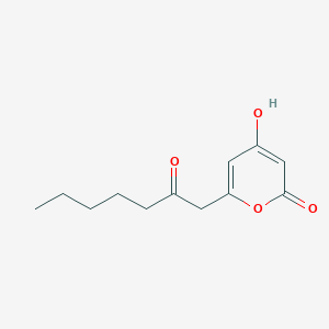 4-Hydroxy-6-(2-oxoheptyl)pyran-2-one