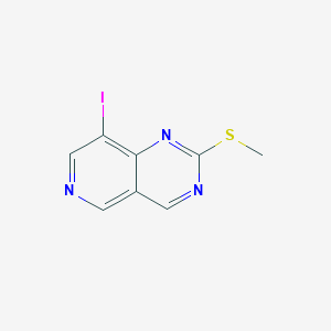 molecular formula C8H6IN3S B8127948 8-Iodo-2-methylsulfanyl-pyrido[4,3-d]pyrimidine 