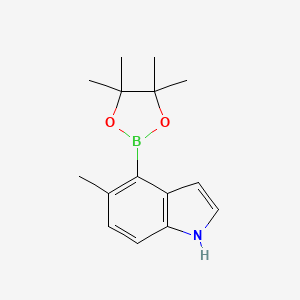 molecular formula C15H20BNO2 B8127977 5-Methyl-4-(tetramethyl-1,3,2-dioxaborolan-2-yl)-1H-indole 