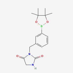 3-{[3-(Tetramethyl-1,3,2-dioxaborolan-2-yl)phenyl]methyl}imidazolidine-2,4-dione