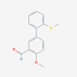 4-Methoxy-2'-(methylthio)biphenyl-3-carbaldehyde