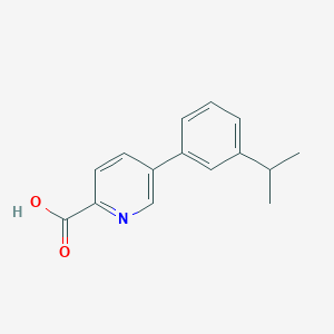 molecular formula C15H15NO2 B8127996 5-(3-Isopropyl-phenyl)-pyridine-2-carboxylic acid 