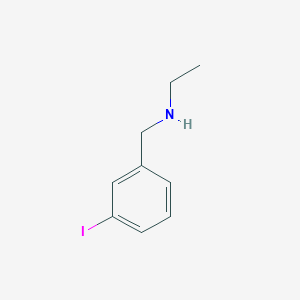 molecular formula C9H12IN B8128018 Benzenemethanamine, N-ethyl-3-iodo- CAS No. 91318-74-0