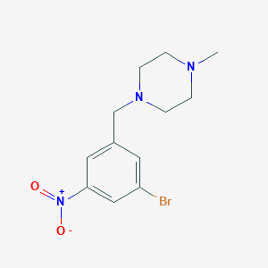 1-[(3-Bromo-5-nitrophenyl)methyl]-4-methylpiperazine