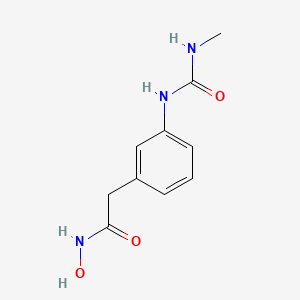 molecular formula C10H13N3O3 B8128113 N-Hydroxy-2-[3-(3-methylureido)phenyl]acetamide 