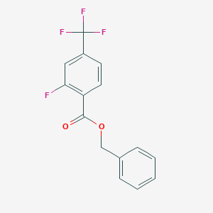 molecular formula C15H10F4O2 B8128215 Benzyl 2-fluoro-4-(trifluoromethyl)benzoate 