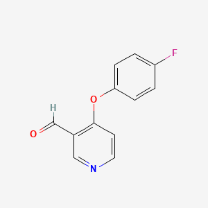 molecular formula C12H8FNO2 B8128233 4-(4-Fluorophenoxy)nicotinaldehyde 