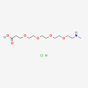molecular formula C12H26ClNO6 B8128251 3-[2-[2-[2-[2-(Methylamino)ethoxy]ethoxy]ethoxy]ethoxy]propanoic acid;hydrochloride 