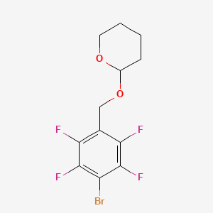 molecular formula C12H11BrF4O2 B8128252 2-[(4-Bromo-2,3,5,6-tetrafluorobenzyl)oxy]tetrahydro-2H-pyran CAS No. 108574-99-8