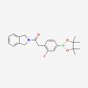 2-(2-Fluoro-4-(4,4,5,5-tetramethyl-1,3,2-dioxaborolan-2-yl)phenyl)-1-(isoindolin-2-yl)ethanone