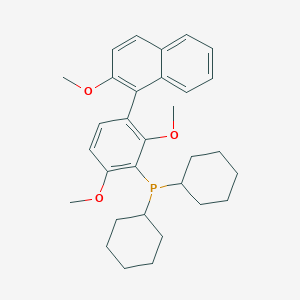 molecular formula C31H39O3P B8128337 Dicyclohexyl[2,6-dimethoxy-3-(2-methoxy-1-naphthyl)phenyl]phosphine 