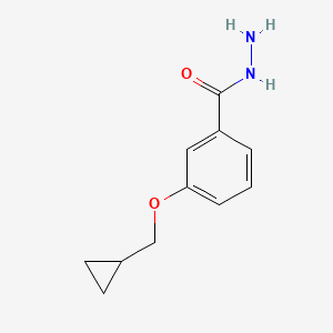 molecular formula C11H14N2O2 B8128349 3-(Cyclopropylmethoxy)benzohydrazide 