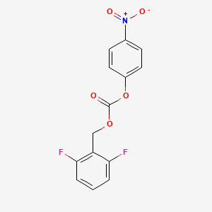 molecular formula C14H9F2NO5 B8128373 2,6-Difluorobenzyl 4-nitrophenyl carbonate 