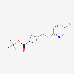 molecular formula C14H19BrN2O3 B8128397 3-(5-Bromopyridin-2-yloxymethyl)-azetidine-1-carboxylic acid tert-butyl ester 