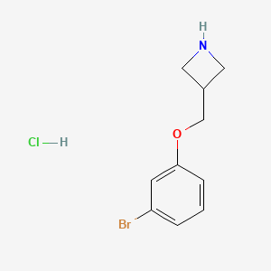 molecular formula C10H13BrClNO B8128410 3-(3-Bromo-phenoxymethyl)-azetidine hydrochloride 