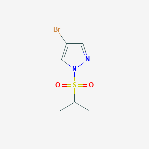 molecular formula C6H9BrN2O2S B8128431 4-Bromo-1-(propane-2-sulfonyl)-1H-pyrazole 