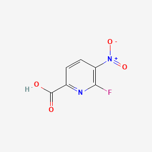 molecular formula C6H3FN2O4 B8128446 6-Fluoro-5-nitropyridine-2-carboxylic acid 