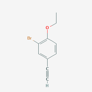 molecular formula C10H9BrO B8128450 2-Bromo-1-ethoxy-4-ethynyl-benzene 