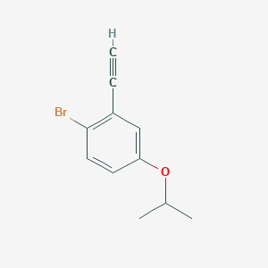 molecular formula C11H11BrO B8128456 1-Bromo-2-ethynyl-4-isopropoxybenzene 