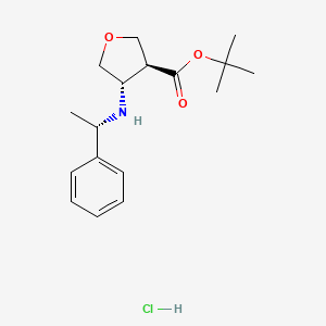 trans-3-Boc-4-[[(1S)-1-phenylethyl]amino]-tetrahydrofurane HCl