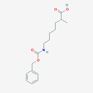 molecular formula C16H23NO4 B8128463 7-(((Benzyloxy)carbonyl)amino)-2-methylheptanoic acid 
