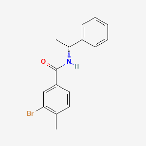 molecular formula C16H16BrNO B8128471 n-((1r)-1-Phenylethyl)(3-bromo-4-methylphenyl)carboxamide 