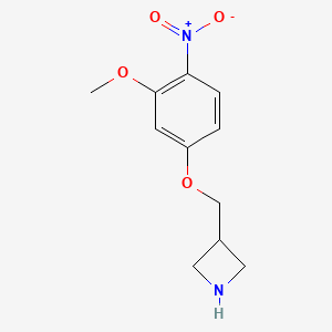 molecular formula C11H14N2O4 B8128473 3-(3-Methoxy-4-nitrophenoxymethyl)-azetidine 