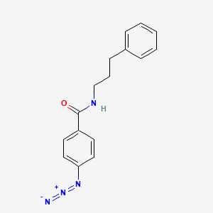 molecular formula C16H16N4O B8128484 4-Azido-N-(3-phenyl-propyl)-benzamide 