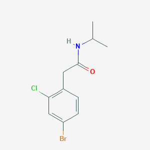molecular formula C11H13BrClNO B8128503 2-(4-Bromo-2-chlorophenyl)-N-isopropylacetamide 