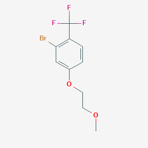 molecular formula C10H10BrF3O2 B8128507 2-Bromo-4-(2-methoxyethoxy)-1-(trifluoromethyl)benzene 
