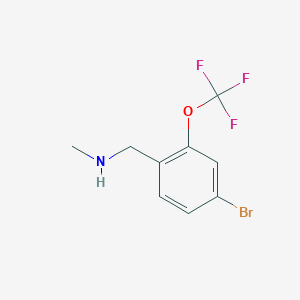 molecular formula C9H9BrF3NO B8128527 (4-Bromo-2-trifluoromethoxy-benzyl)-methyl-amine 
