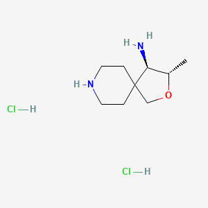 molecular formula C9H20Cl2N2O B8128543 (3S,4R)-3-methyl-2-oxa-8-azaspiro[4.5]decan-4-amine dihydrochloride 