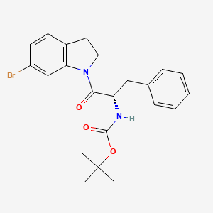 molecular formula C22H25BrN2O3 B8128560 (S)-tert-butyl 1-(6-bromoindolin-1-yl)-1-oxo-3-phenylpropan-2-ylcarbamate 