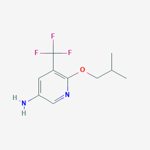 molecular formula C10H13F3N2O B8128561 6-Isobutoxy-5-(trifluoromethyl)pyridin-3-amine 