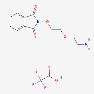 molecular formula C14H15F3N2O6 B8128567 2-[2-(2-Aminoethoxy)ethoxy]isoindole-1,3-dione;2,2,2-trifluoroacetic acid 