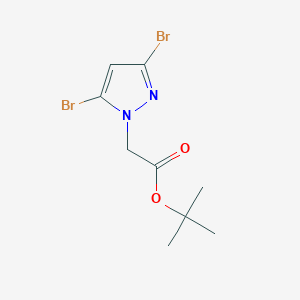 molecular formula C9H12Br2N2O2 B8128623 tert-Butyl 2-(3,5-dibromo-1H-pyrazol-1-yl)acetate 