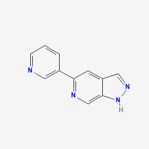 molecular formula C11H8N4 B8128625 5-吡啶-3-基-1H-吡唑并[3,4-c]吡啶 