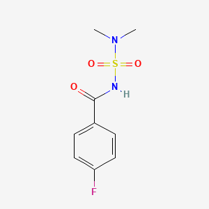 molecular formula C9H11FN2O3S B8128646 N-[(dimethylamino)sulfonyl]-4-fluorobenzamide 