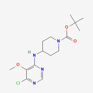 molecular formula C15H23ClN4O3 B8128655 Tert-butyl 4-(6-chloro-5-methoxypyrimidin-4-ylamino)piperidine-1-carboxylate 