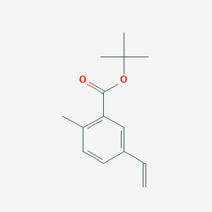 molecular formula C14H18O2 B8128656 2-Methyl-5-vinyl-benzoic acid tert-butyl ester 