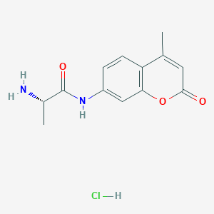 molecular formula C13H15ClN2O3 B8128657 (2S)-2-amino-N-(4-methyl-2-oxochromen-7-yl)propanamide;hydrochloride 