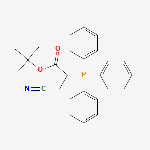 molecular formula C26H26NO2P B8128669 Tert-butyl 3-cyano-2-(triphenylphosphoranylidene)propanoate 