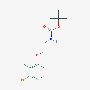 molecular formula C14H20BrNO3 B8128703 [2-(3-Bromo-2-methyl-phenoxy)-ethyl]-carbamic acid tert-butyl ester 
