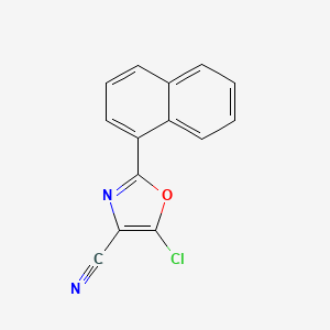 molecular formula C14H7ClN2O B8128717 5-Chloro-2-(naphthalen-1-yl)oxazole-4-carbonitrile 
